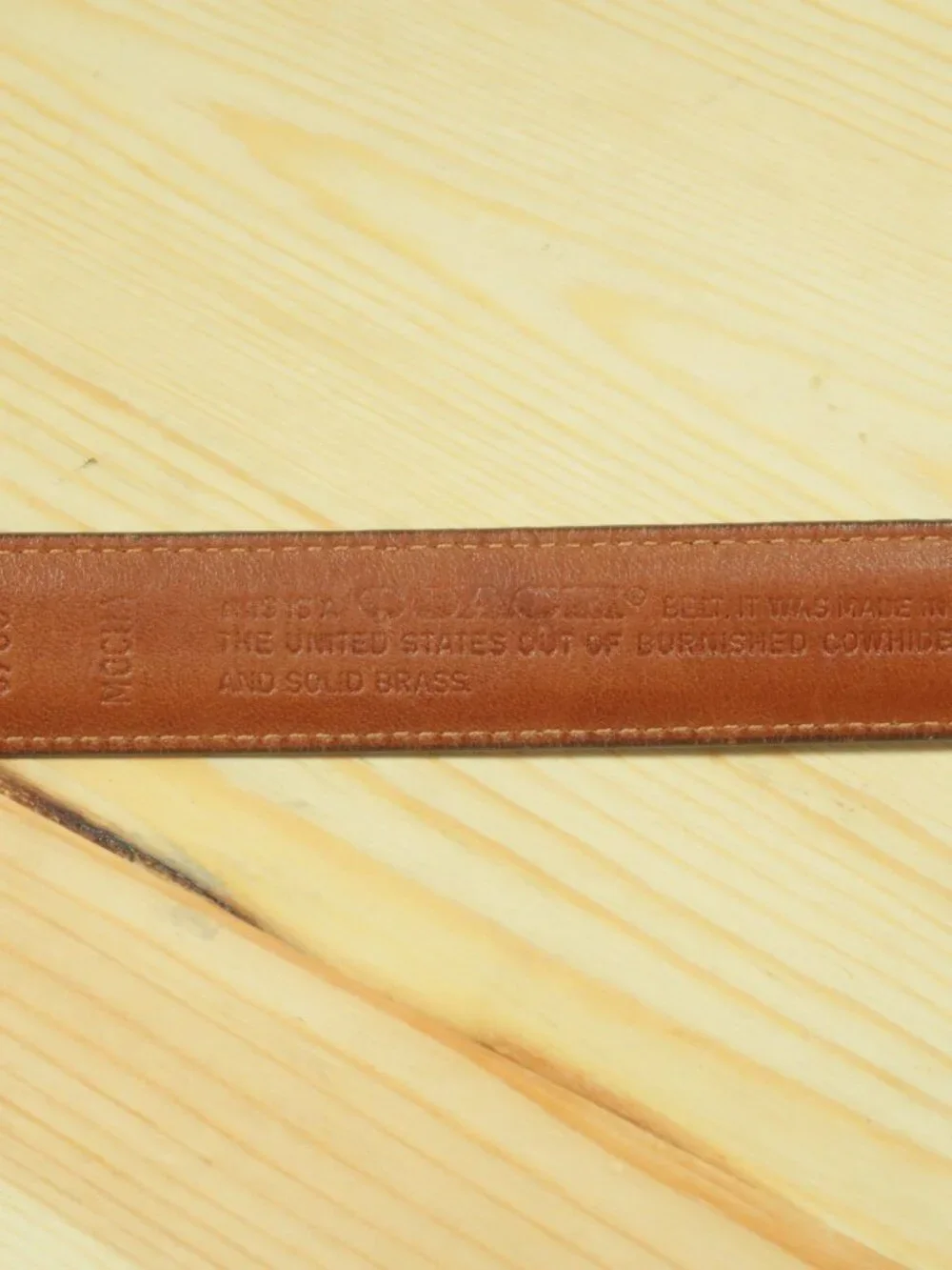 Vintage Coach Leather Dress Belt Mens 32 Mocha Brown 3700 Made in USA